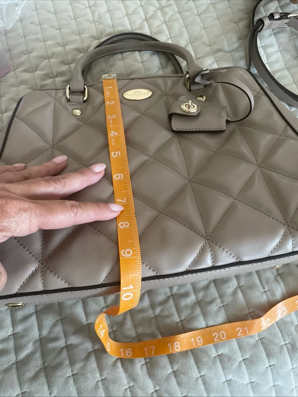 Coach structured quilted